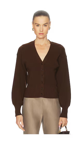by Marianna Monnie Knit Cardigan in Chocolate Brown | Revolve Clothing (Global)