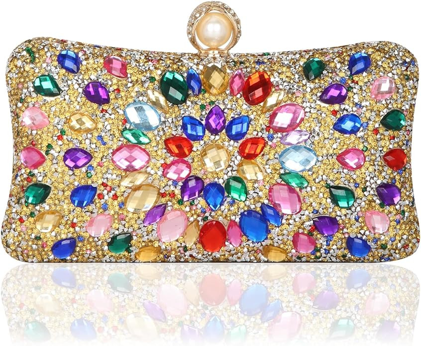 Women's Evening Bags Sparkly Rhinestone Clutch Purses Luxury Handbags | Amazon (US)