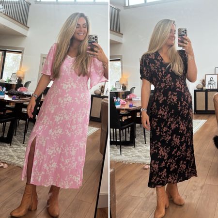 These Target dresses are perfect for spring! So comfortable and flattering. I am in love!

Boots are old but here are some similar options. 

#LTKfindsunder50