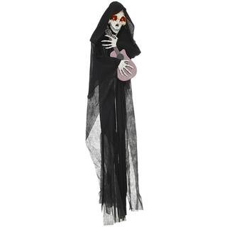 4.3 ft. Outdoor Halloween Decoration Animatronic Guitar-playing Grim Reaper, Sound and Motion Act... | The Home Depot
