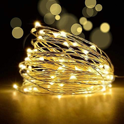 YoTelim LED Fairy String Lights with Remote Control - 2 Set 100 LED 33ft/10m Micro Silver Wire In... | Amazon (US)