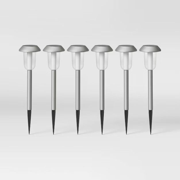 6pk Stainless Steel Pathway Light Silver - Project 62™ | Target