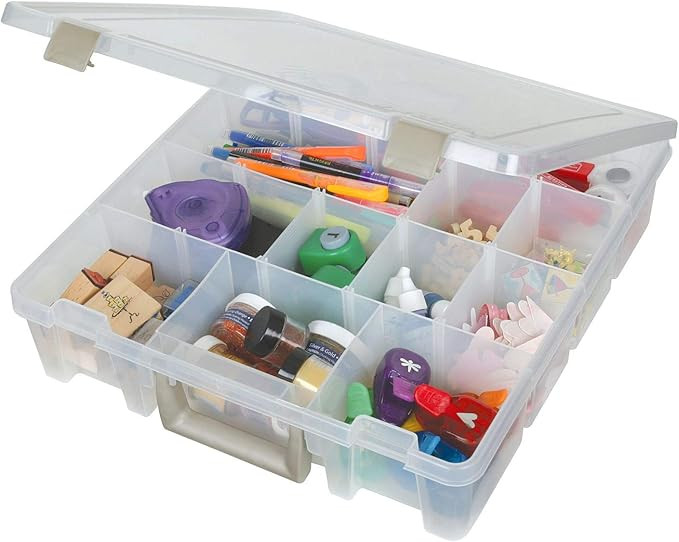Amazon.com: ArtBin 9007AB Super Satchel with Removable Dividers, Portable Art & Craft Organizer w... | Amazon (US)
