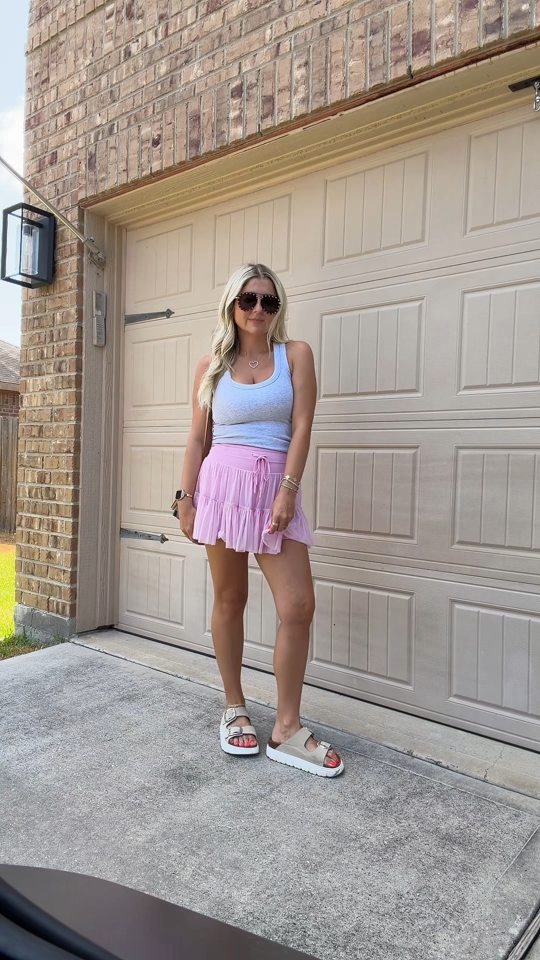 OOTD 
Tank xs
Skort small
Sandals tts
Purse code: ChristinaChapman for your first month on me

#LTKootd