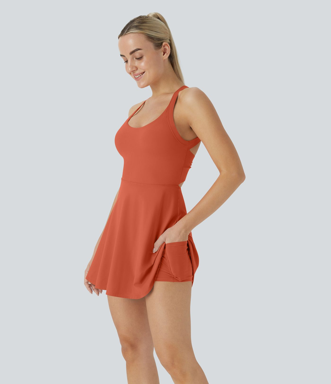 Women\u2019s SoftlyZero\u2122 Airy Backless Twisted InstantCool Dance Active Dress-Easy Peezy Edi... | HALARA