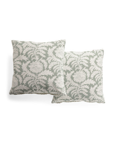 2pk 20x20 Artichoke And Block Print Decorative Pillows | TJ Maxx