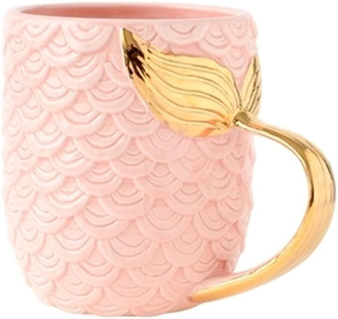 ZaH 15 oz Mermaid Mug Ceramic Coffee Mugs Big Cute Cups Cappuccino Teacup Birthday Bridal Shower ... | Amazon (US)