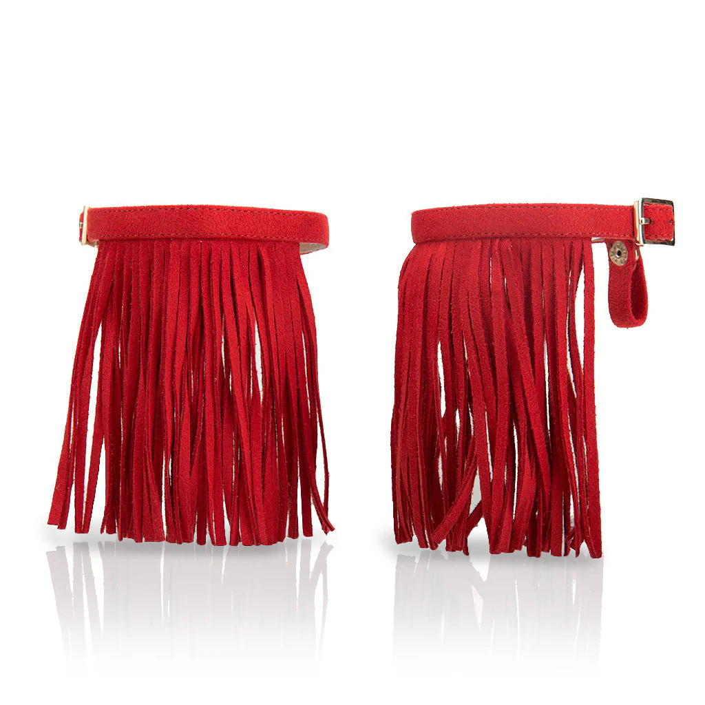 Fringe Volcano Red - Detachable Fringe Shoe Accessory - VEERAH | VEERAH Designer Vegan Shoes