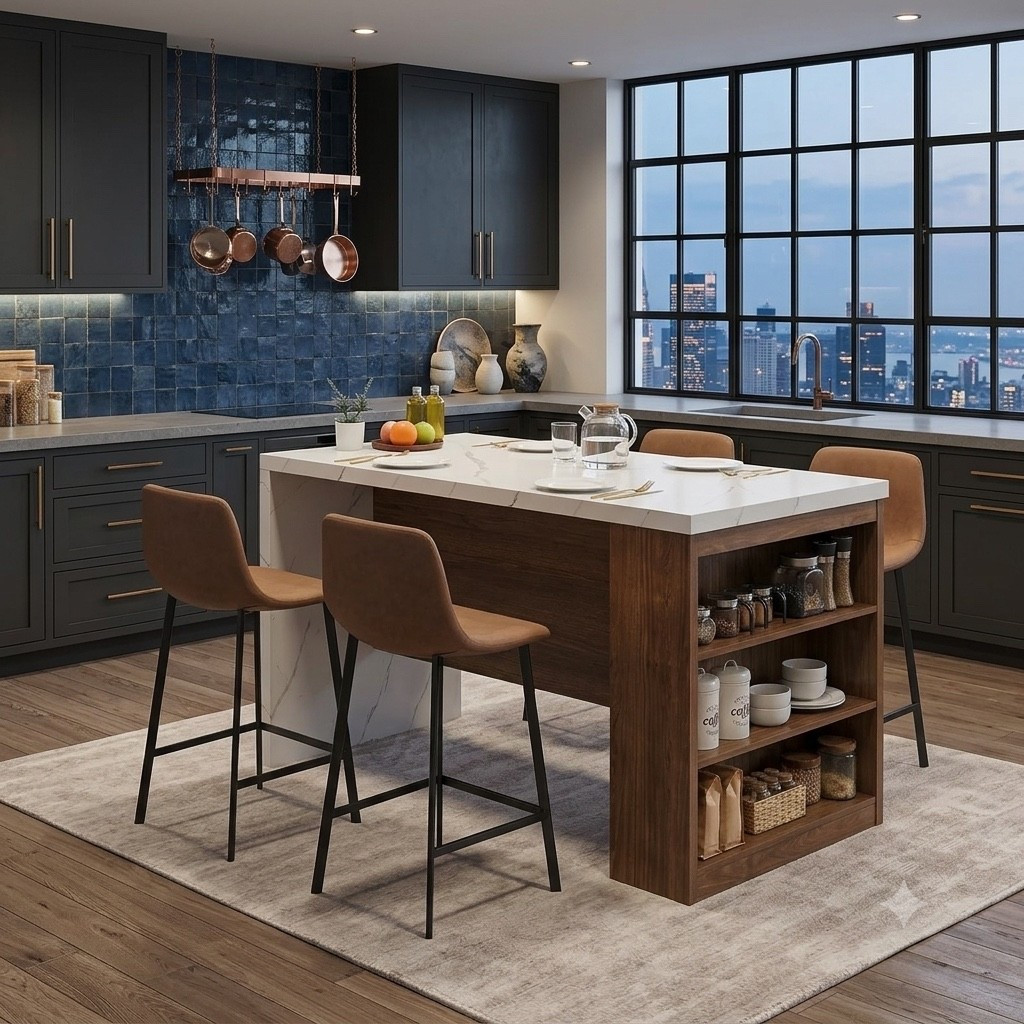 Modern Imitation Marble Large Counter | Stunning & Budget friendly 🤎🤍

#LTKHome