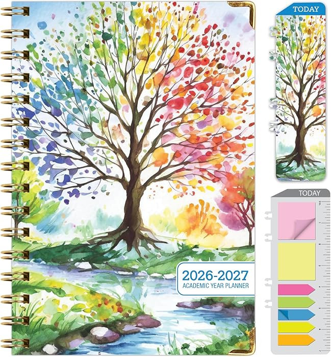 HARDCOVER Academic Year 2026-2027 Planner: 14 Months (May 2026 Through June 2027) 5.5"x 8" Daily ... | Amazon (US)