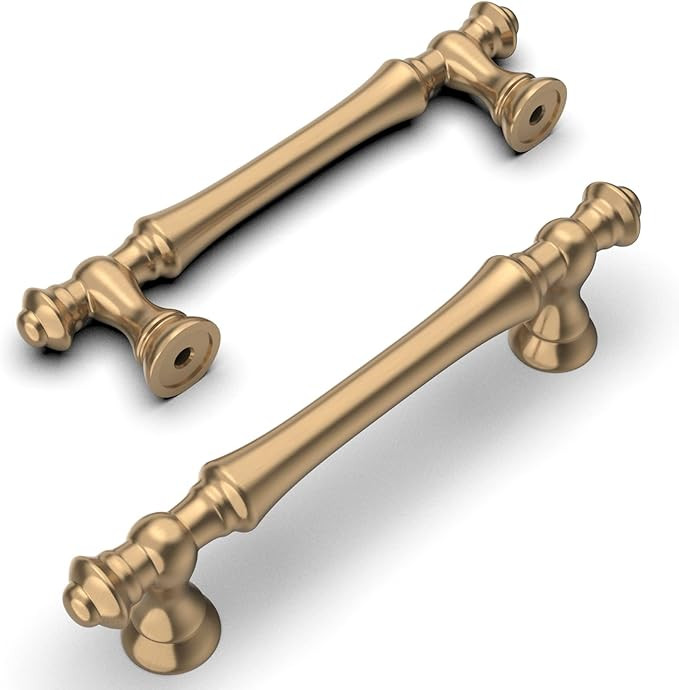 Amerdeco 10 Pack Champagne Bronze Cabinet Pulls 3.75 Inch(96mm) Hole Center Cabinet Hardware Kitc... | Amazon (US)