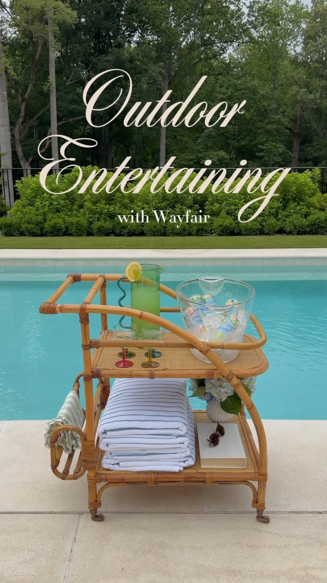 #ad It’s officially pool season!! We are ready for all the pool parties with these entertaining essentials from @wayfair 🩵✨ 

#wishyouwerehere #outdoor #Wayfair #WayfairPartner

#LTKSwim #LTKHome #LTKTravel