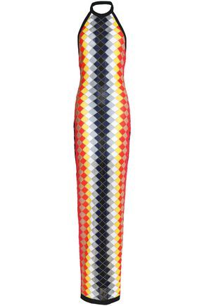 Balmain Woman Printed Jersey-knit Maxi Dress Multicolor Size 40 | The Outnet US