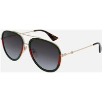 Gucci Women's Metal Aviator Sunglasses - Gold/Green | Coggles (Global)