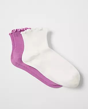 Ruffle Ankle Sock Set | Ann Taylor (US)