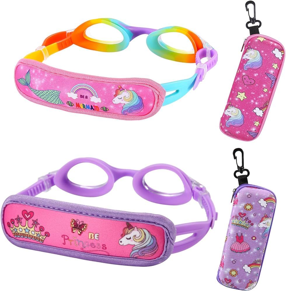 Kids Swim Goggles Age 2-6, Toddler Goggles No Hair Pull,Child Goggles Padded HeadBand | Amazon (US)