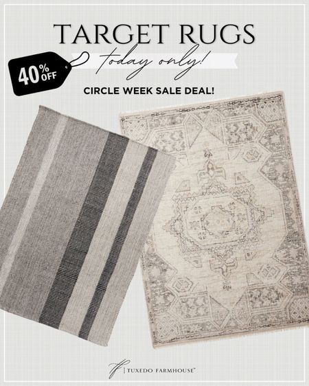 40% off select rugs during the Target Circle Week Sale!

#LTKhome #LTKsalealert #LTKxTarget