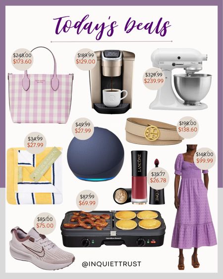 Catch these deals on this stylish purple mini dress, handbag, stand mixer, resort towel, double purpose cooker, and more! 
#kitchenessentials #springfashion #beautypicks #shoeinspo

#LTKStyleTip #LTKSaleAlert #LTKBeauty