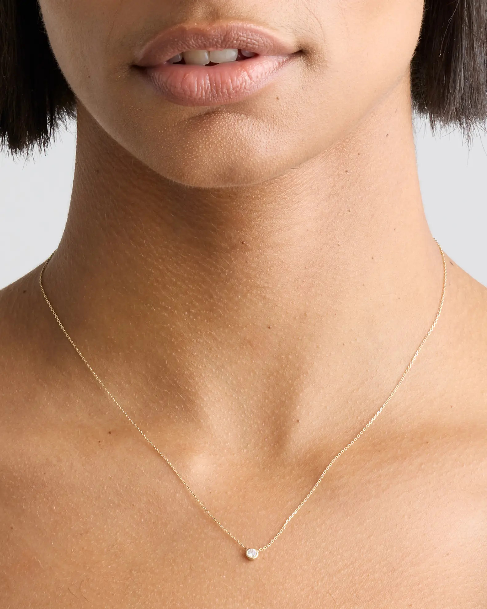 14K Gold Diamond Bezel Necklace | Quince