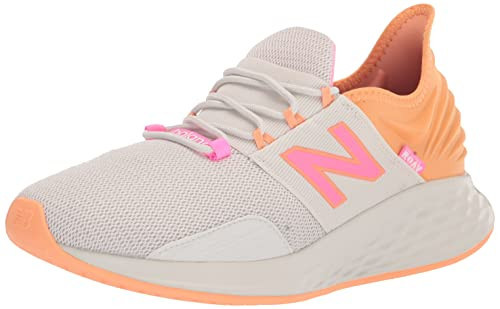 New Balance Women's Fresh Foam Roav V1 Running Shoe, Nimbus Cloud/Peach Glaze/Vibrant Pink, 12 | Amazon (US)