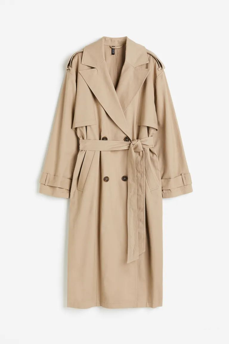 Twill trench coat - Beige - Ladies | H&M GB | H&M (UK, MY, IN, SG, PH, TW, HK)