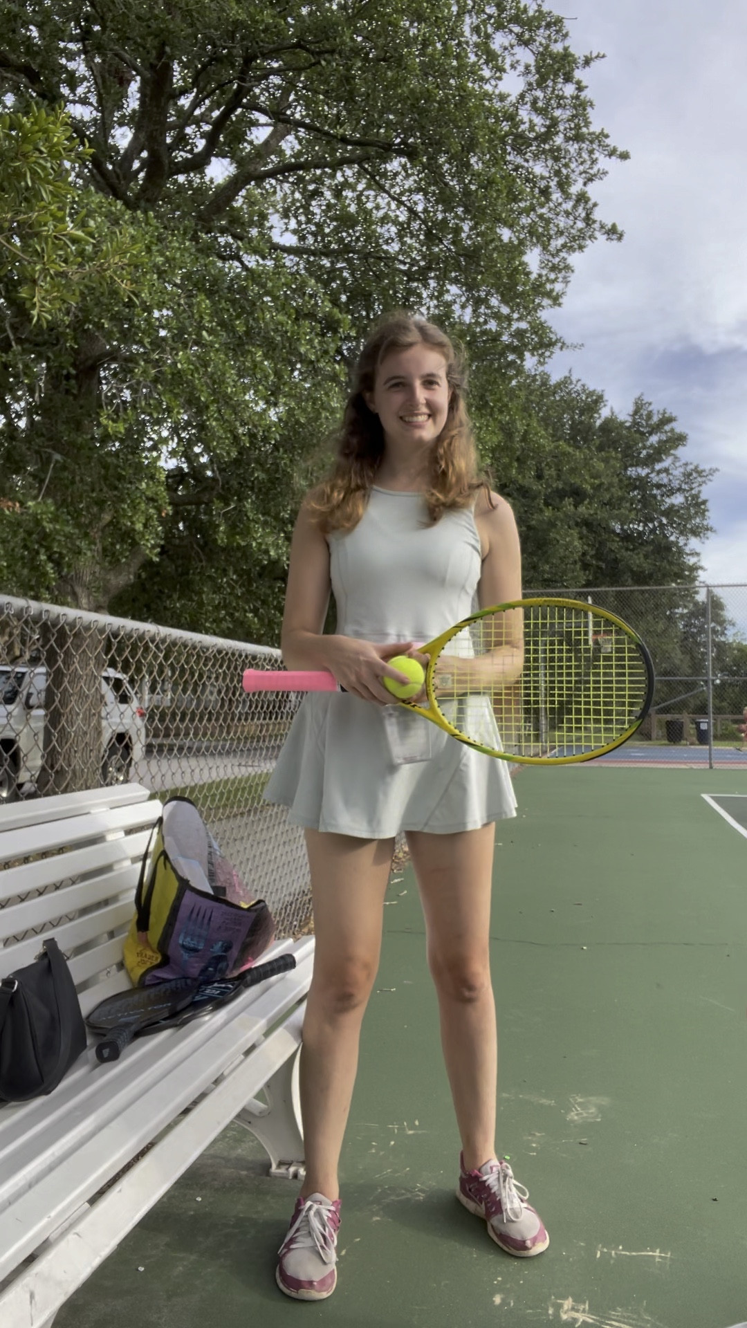 A favorite tennis dress of mine with high quality for a great price—it’s in its fourth summer of hard, constant wear! Comes with attached shorts, and I’m wearing a S, sized up for extra comfort and room / athletic / running / workout / pickleball / golf / athleisure / lounge / loungewear / summer

#LTKVideo #LTKSummerSales #LTKFitness