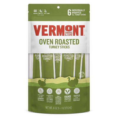 Vermont Smoke & Cure Oven Roasted Turkey Meat Sticks Full Size Multipack - 6oz | Target