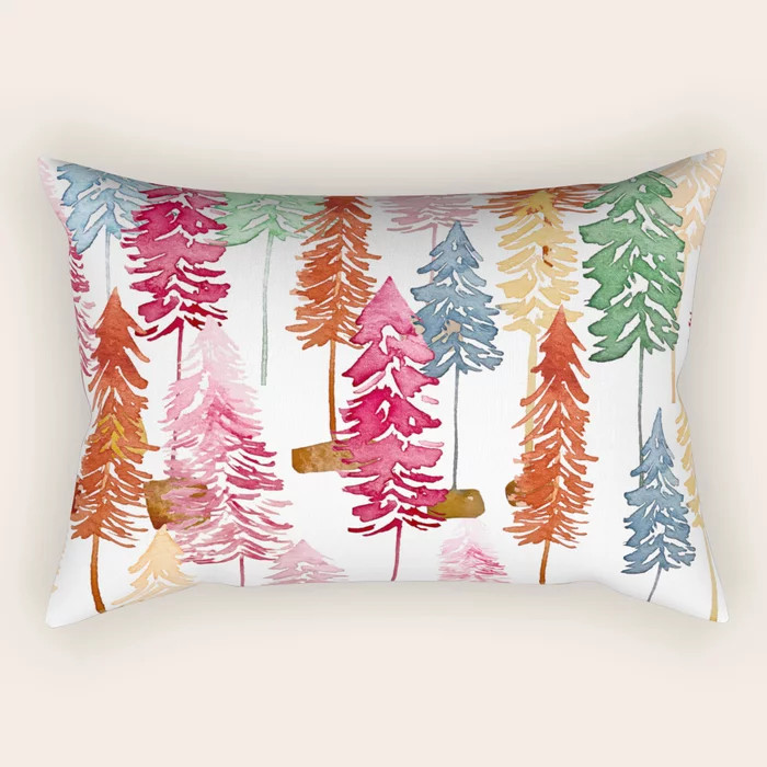 Bottlebrush Forest Throw Pillow | Society6