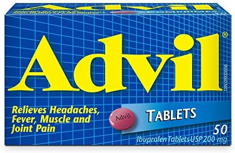 Advil Tablets (50 Count), 200 mg ibuprofen, Temporary Pain Reliever / Fever Reducer | Amazon (CA)