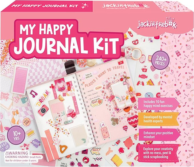 jackinthebox DIY Journal for Girls Ages 8-12, 242 pcs, Scrapbook Kit, Tween Girls Gifts, Girls Jo... | Amazon (US)