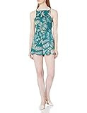 BB Dakota Women's Wilder Printed Crepe Romper, Cool Green, 4 | Amazon (US)