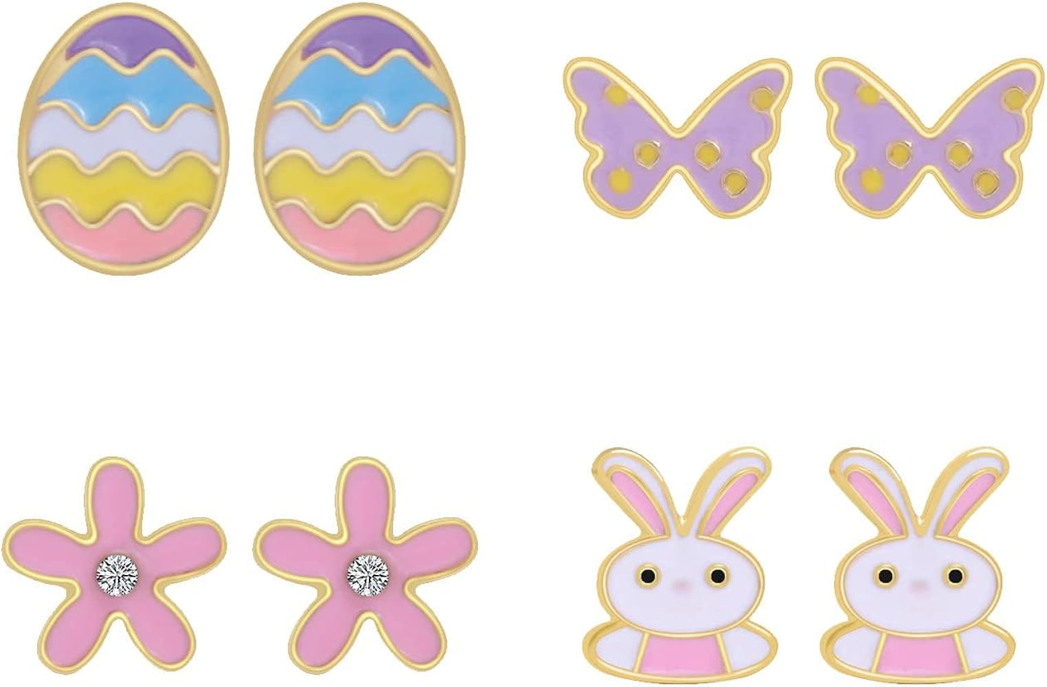 Easter Earrings for Women Spring Bunny Rabbit Egg Stud Earrings Jewelry Easter Basket Stuffers Dr... | Amazon (US)