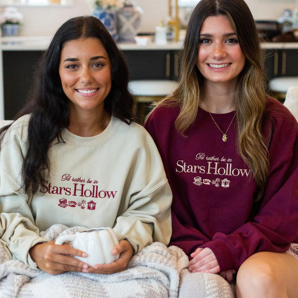 'Stars Hollow' Embroidered Gilmore Girls Sweatshirt | United Monograms