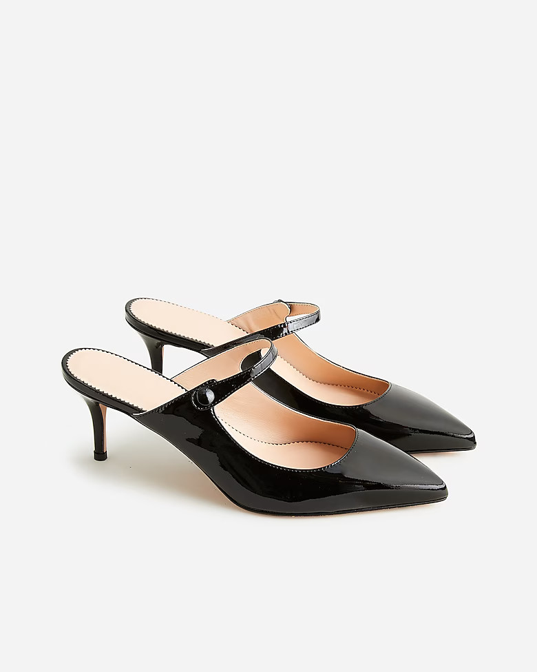 Colette mule heels in Italian patent leather | J. Crew US