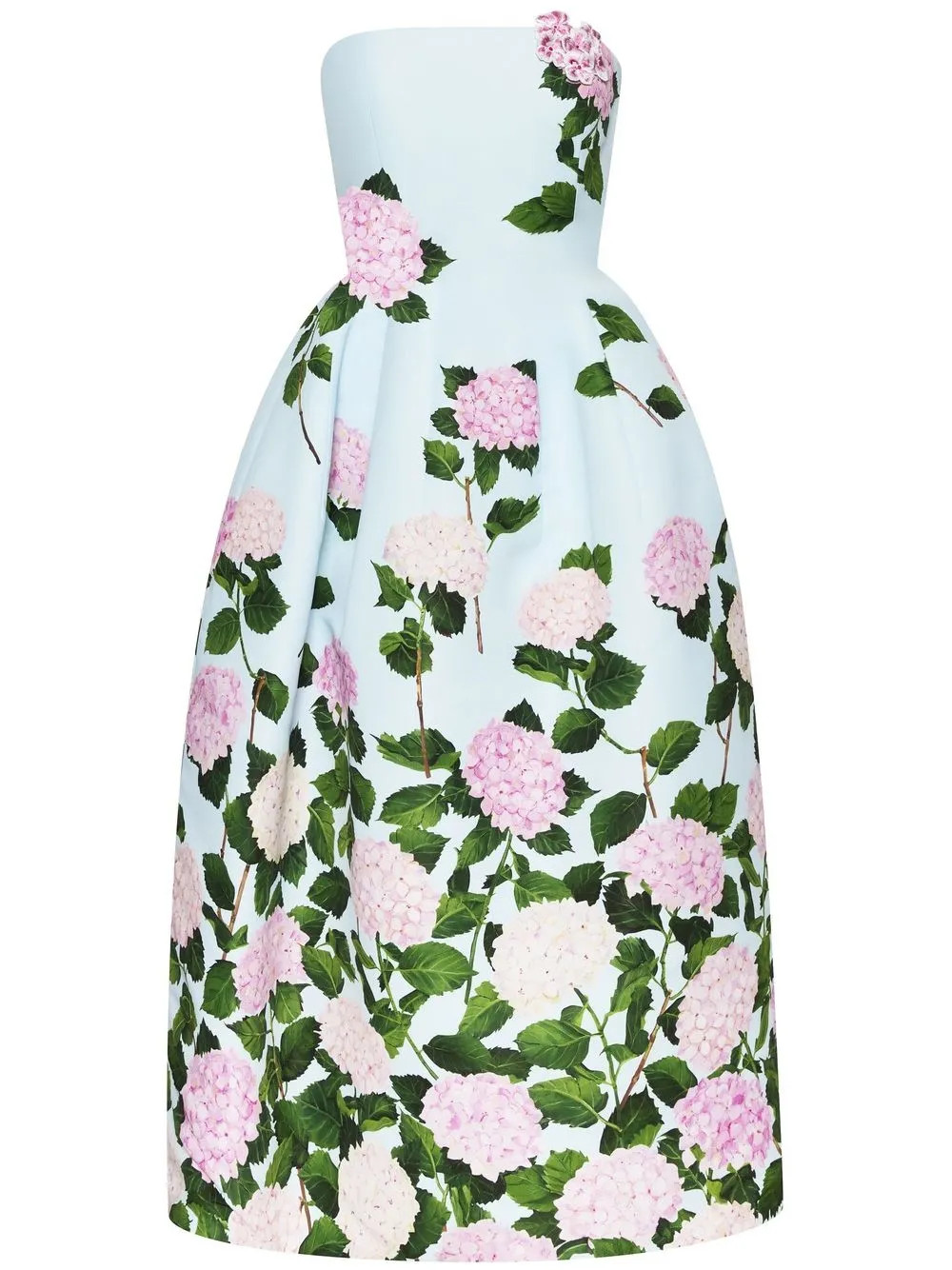 Oscar De La Renta floral-print Strapless Dress - Farfetch | Farfetch Global