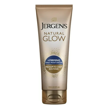Jergens Natural Glow Firming Daily Moisturizer Medium to Tan Sunless Self Tanner Lotion, 7.5 oz | Walmart (US)