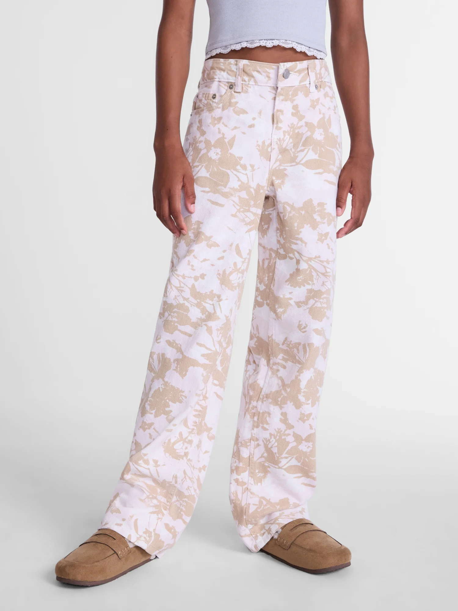 Weekend Academy Girls Baggy Straight Pant, Sizes 4-18 - Walmart.com | Walmart (US)