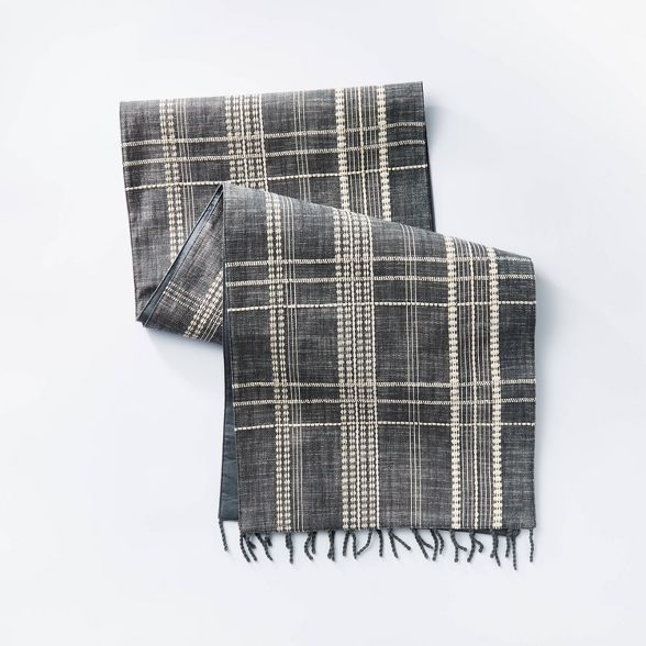 72" x 14" Cotton Plaid Table Runner Blue – Threshold™ designed with Studio McGee | Target