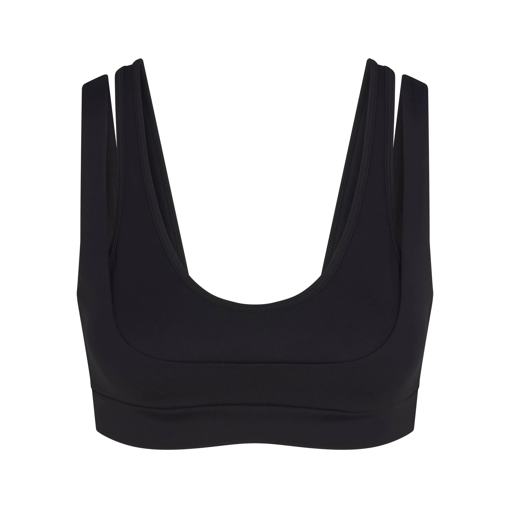NikeSKIMS MATTE DOUBLE STRAP SCOOP BRA | OBSIDIAN | SKIMS (US)