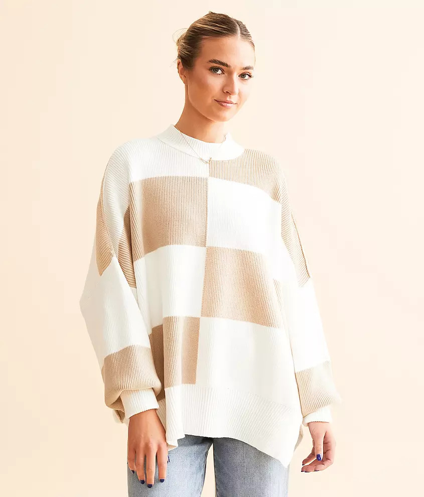 Checker Easy Street Tunic Sweater | Buckle