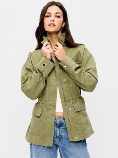 Jacket perfect perfection for $32! 
Old Navy
Funnel neck jacket 
Chore jacket 

#LTKootd #LTKSpringSale #LTKOver40