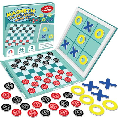 Torlam Magnetic Travel Games for Kids, Board Game Chess Party Camping Games Road Family Night Car Trip Games Activities for Kids and Adults | Amazon (US)