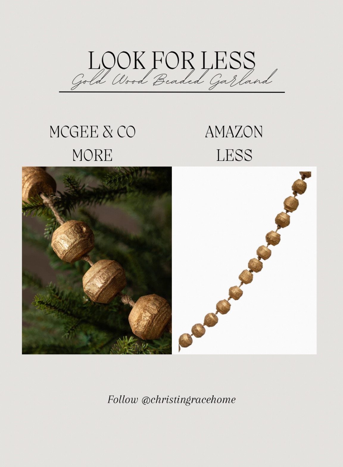 McGee and co gold beaded garland and creative co-op gold beaded garland. Christmas finds.

#LTKHoliday #LTKSeasonal #LTKhome