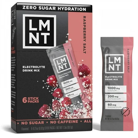 LMNT Zero Sugar Electrolyte Drink Mix - Raspberry - 6ct | Walmart (US)