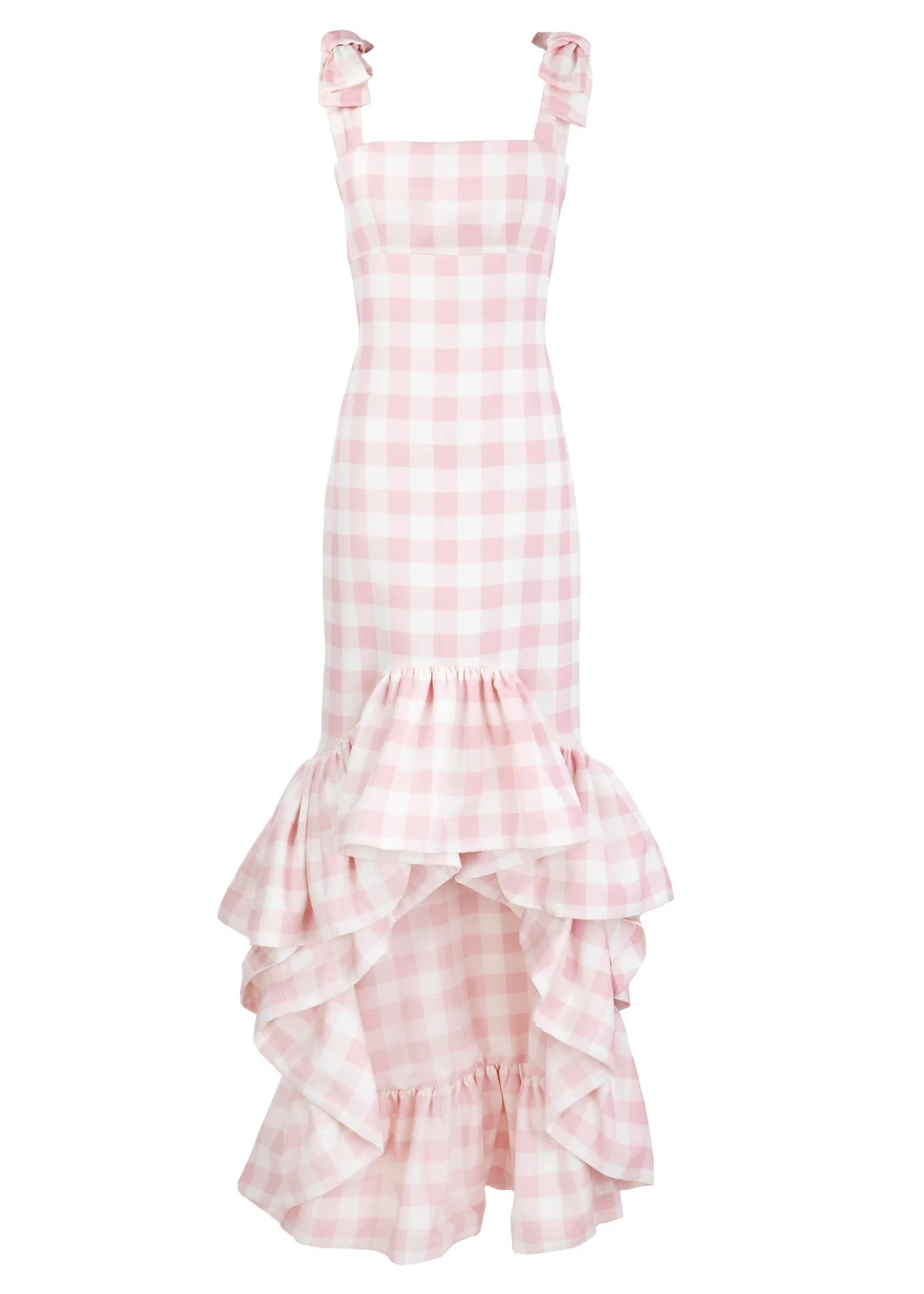 La Palma Dress in Pink Gingham | Over The Moon