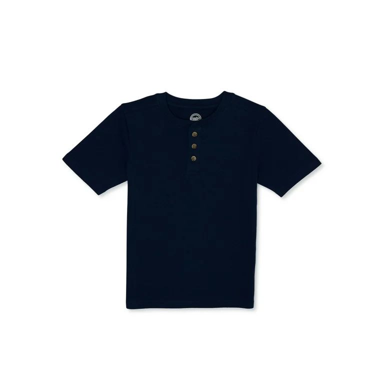 Wonder Nation Boys Henley Shirt with Short Sleeves, Sizes 4-18 | Walmart (US)