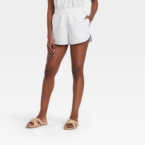 Women&#39;s High-Rise Pull-On Shorts - Universal Thread&#8482; White XS | Target