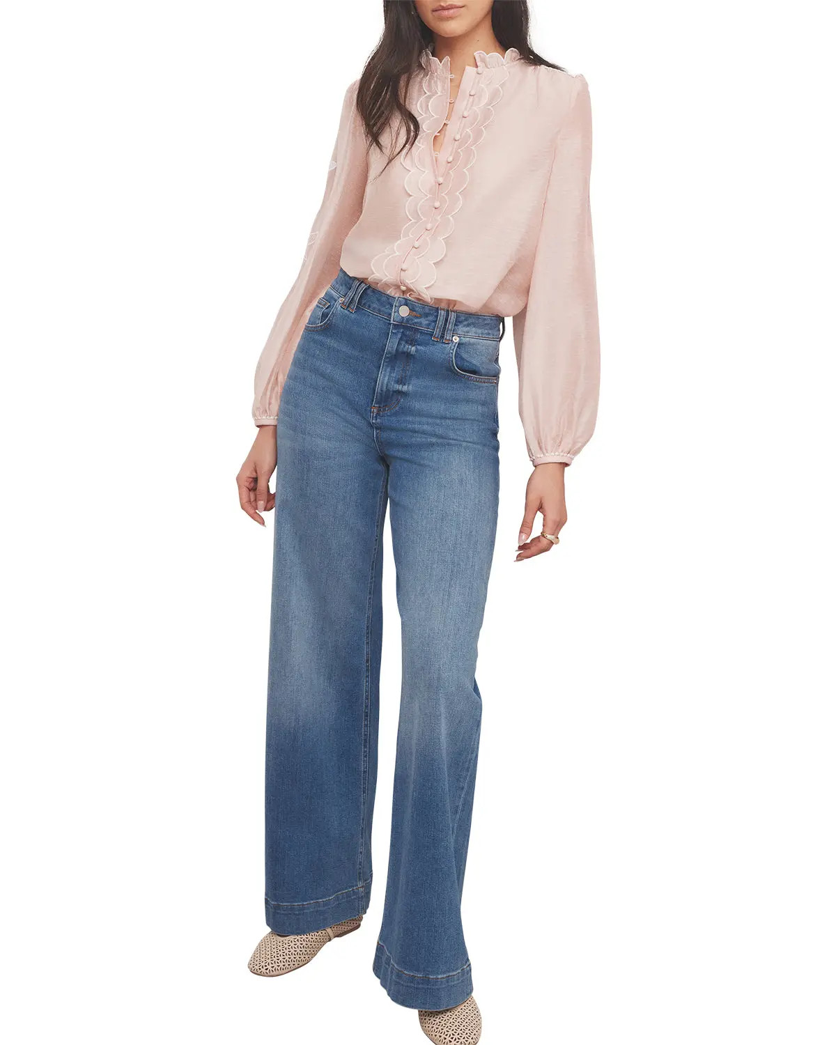 Embroidered Ruffle Blouse (Women) | Nordstrom | Nordstrom