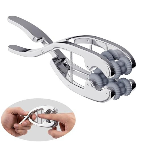Stainless Steel Adjustable Finger Massage Roller for Knuckle & Palm, 2026 Updated Spring Lever Loaded Dual Roller Finger Massager Tool Manual Massage Roller for Trigger Finger Hand Fatigue Relief | Amazon (US)