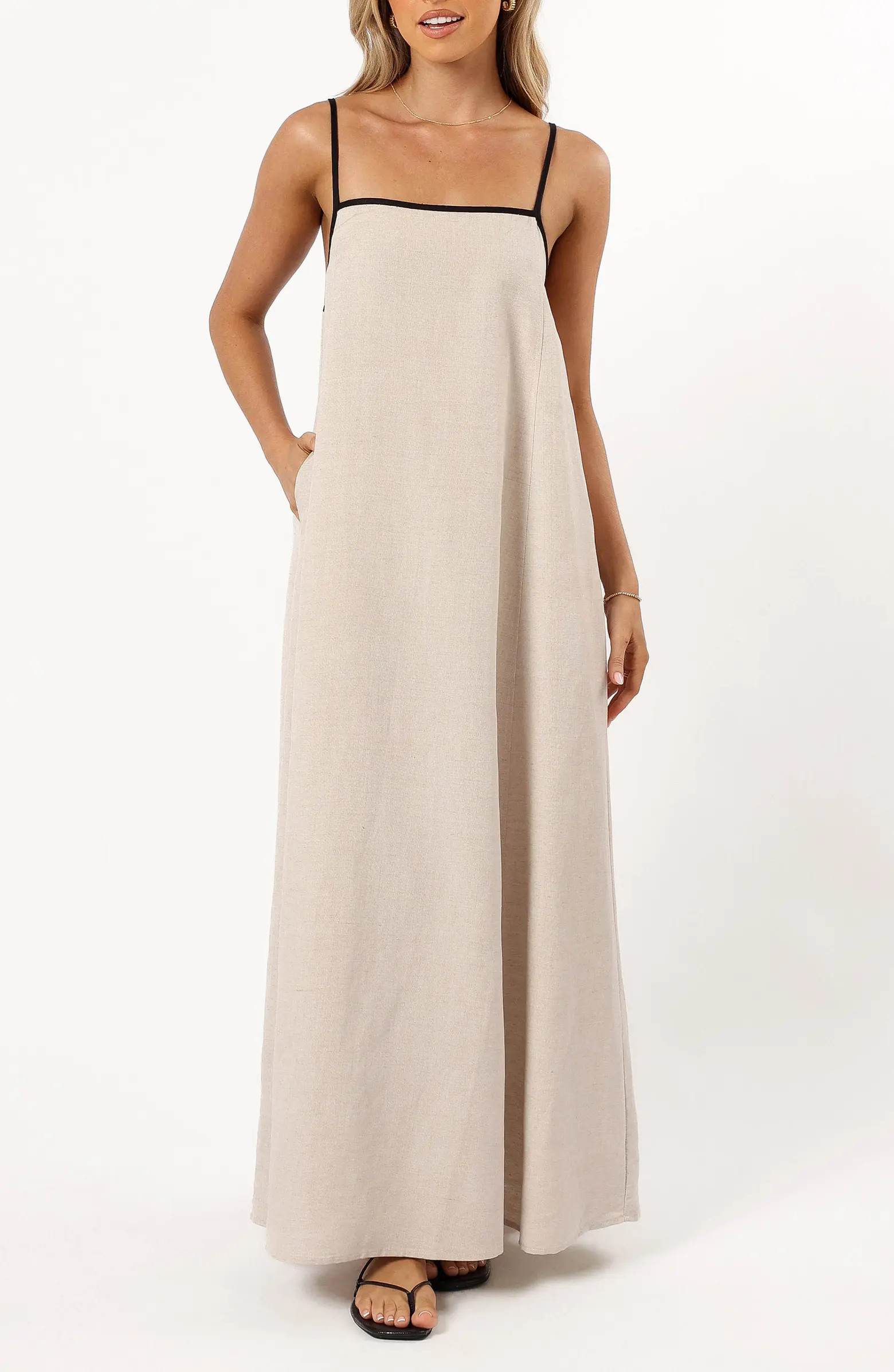 Petal & Pup Elliana Sleeveless Linen Blend A-Line Maxi Dress | Nordstrom | Nordstrom